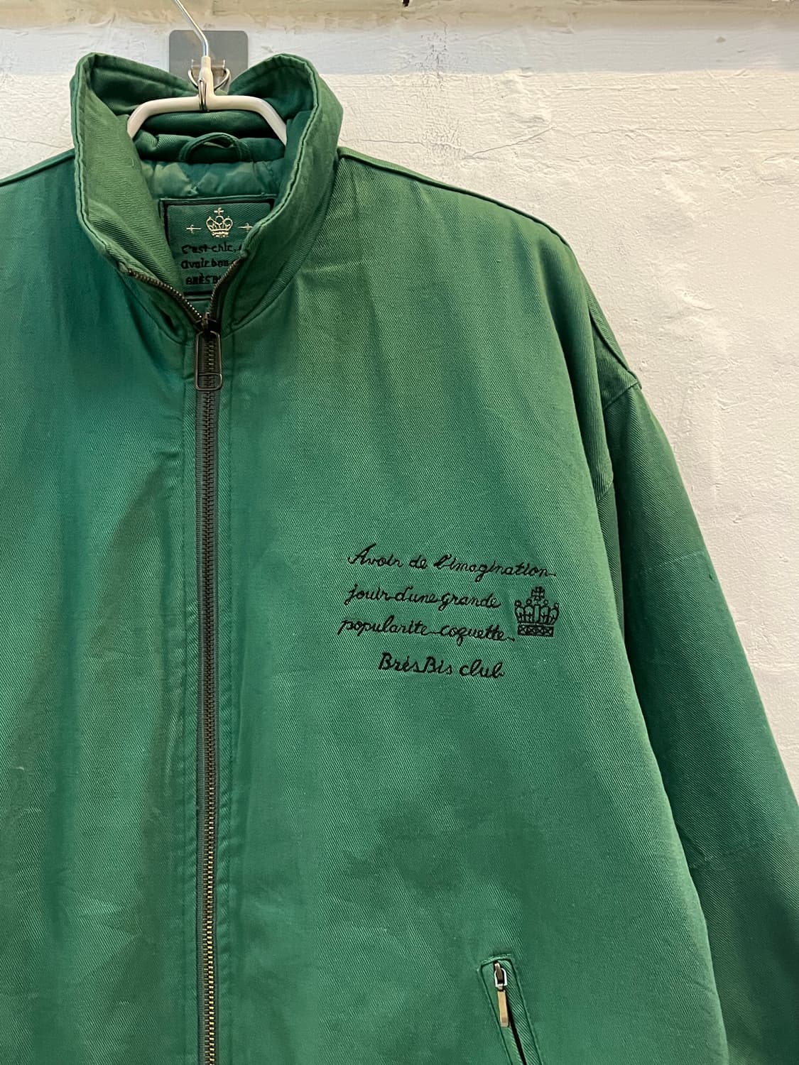 Bres bis club 빈티지 코튼 그린 블루종 상품이미지3