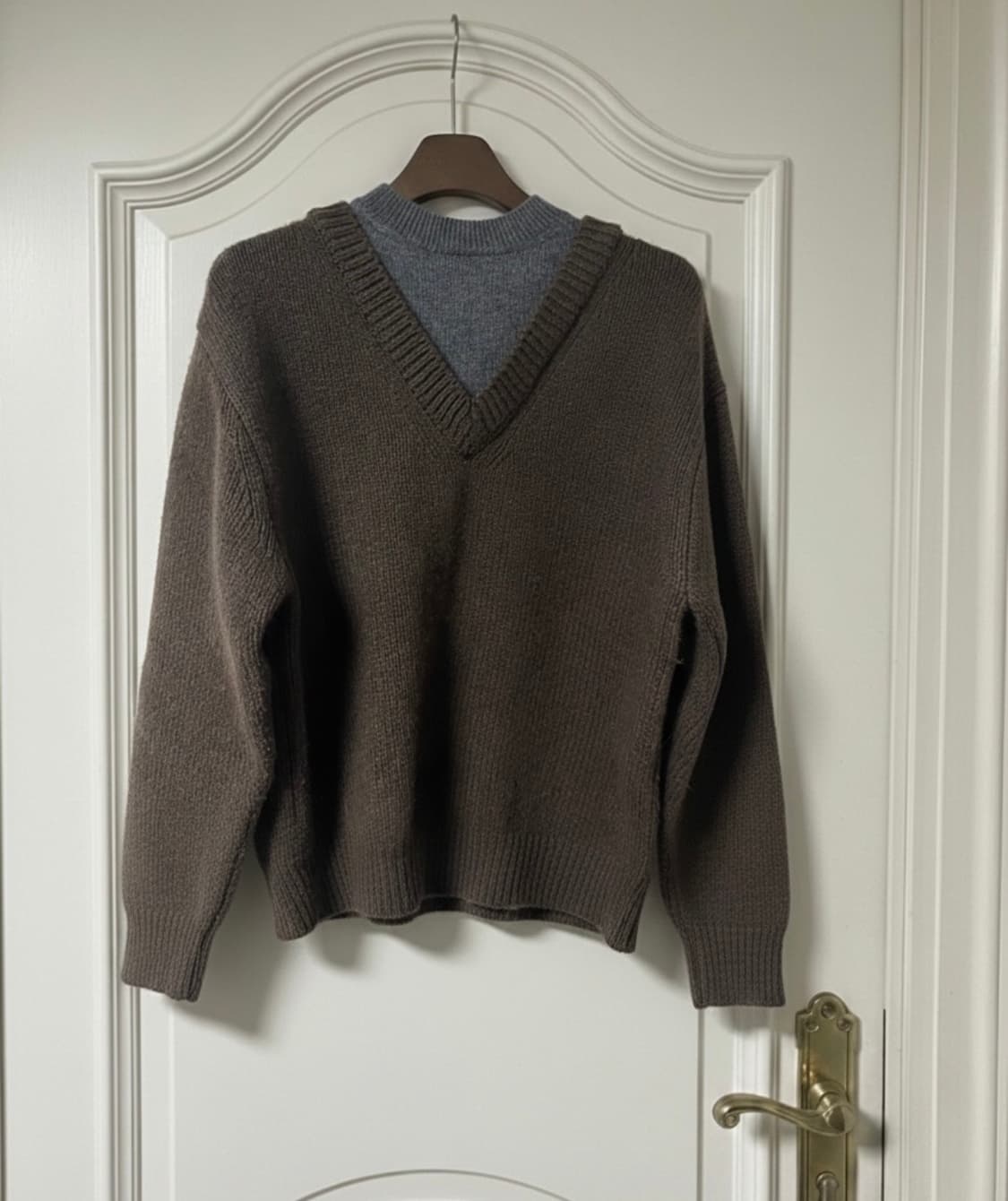 시스템옴므 파리스 울 블렌드 더블 넥 니트탑 상품이미지4