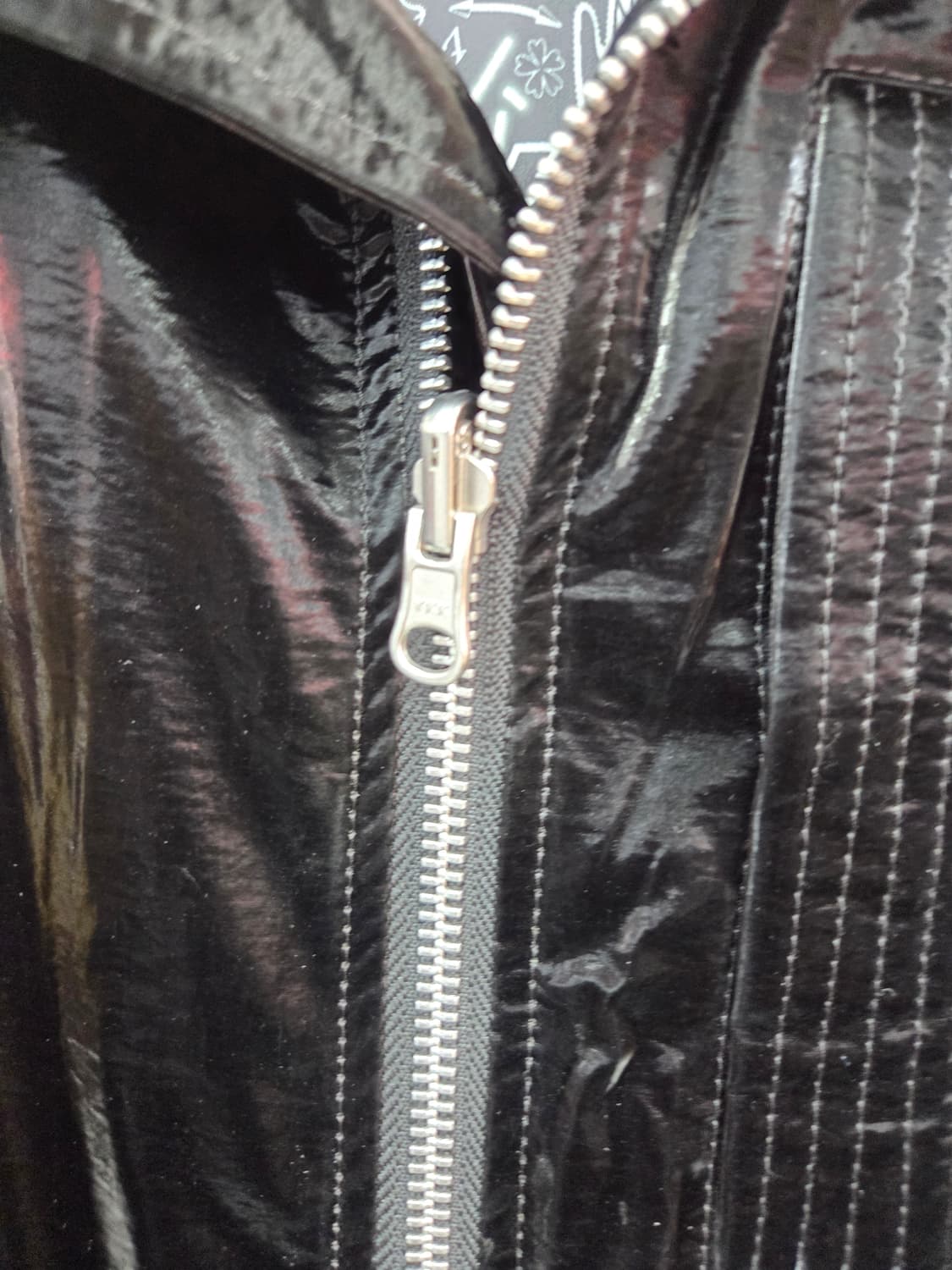 [초희귀]홀리넘버세븐 블랙 유광 리버시블 트랙 자켓 상품이미지4