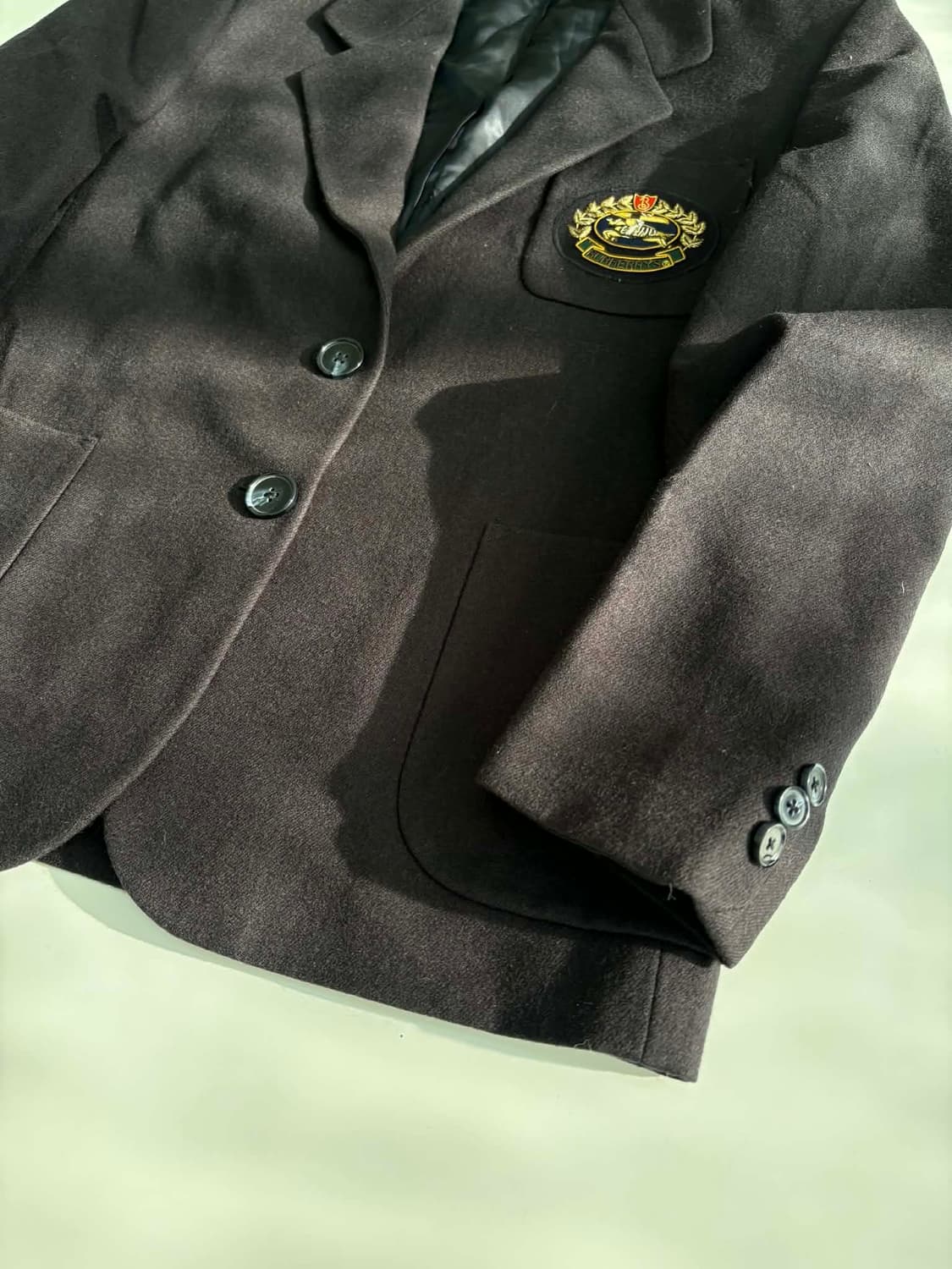 버버리 프로섬 블랙 크레스트 와펜 투버튼 울 블레이져 상품이미지8