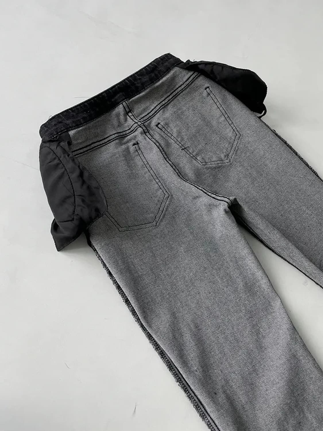 핏시 머드 워싱 머메이드 골반뽕 골반패드 부츠컷 데님 팬츠 바지 에이블리 상품이미지6