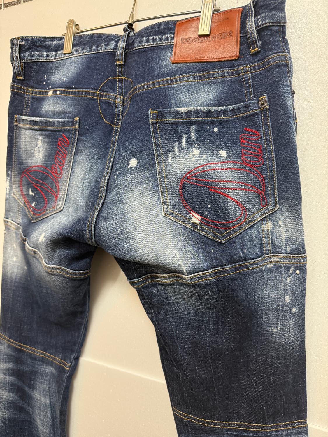 디스퀘어드2 화이트 페인팅 데미지 청바지 48 상품이미지4