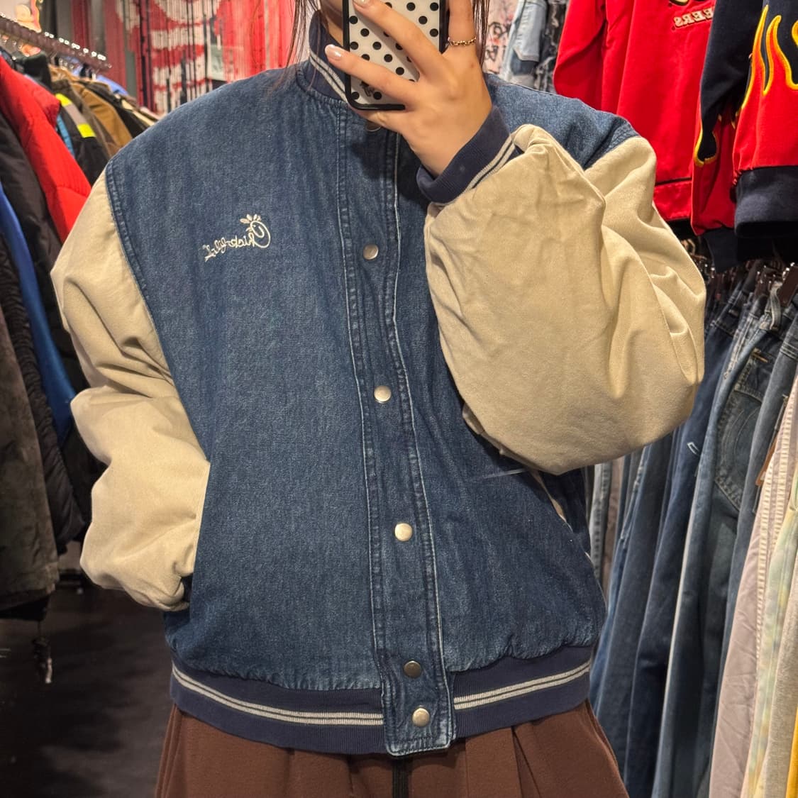 [IM] 데님 바시티자켓 상품이미지3