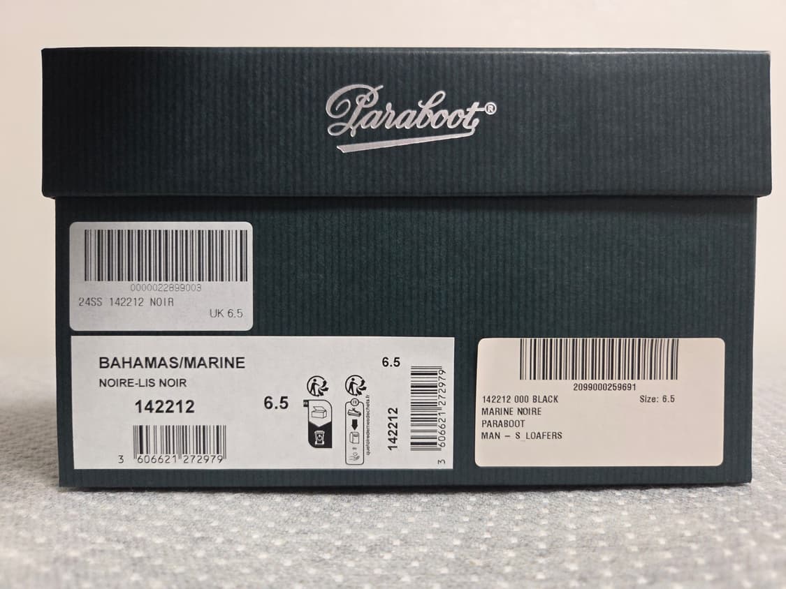 파라부트 바하마 마린 뮬 로퍼 블랙 6.5 사이즈 상품이미지2