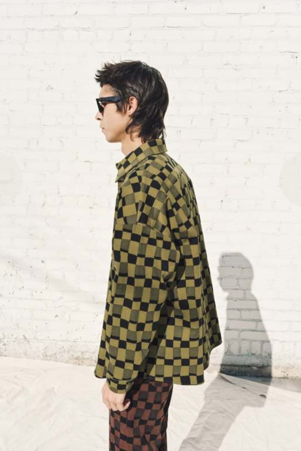 마르니 코듀로이 체크 셔츠 46 상품이미지2