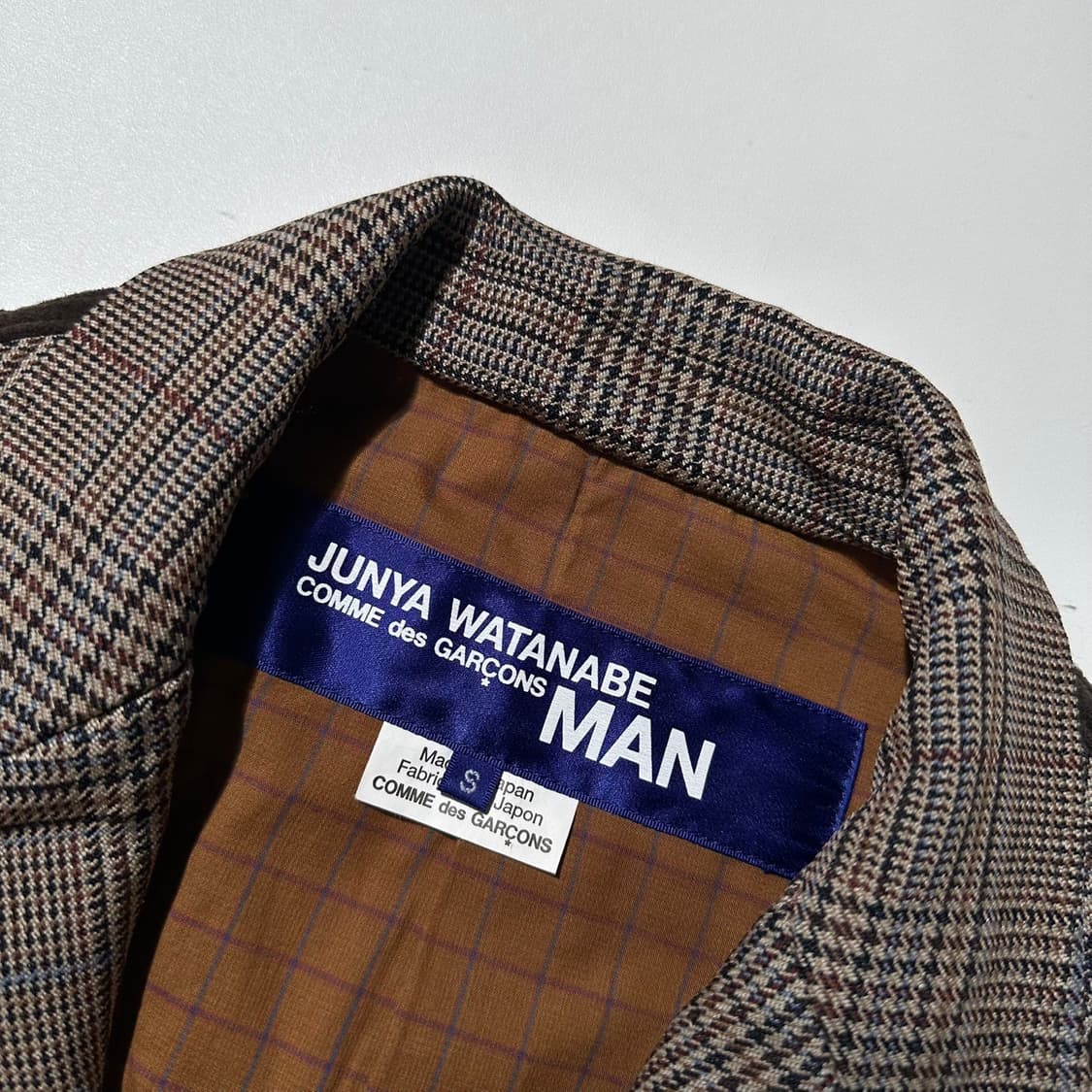 준야 와타나베 꼼데가르송 패치워크 체크 싱글 3B 블레이저 스포츠코트 상품이미지4