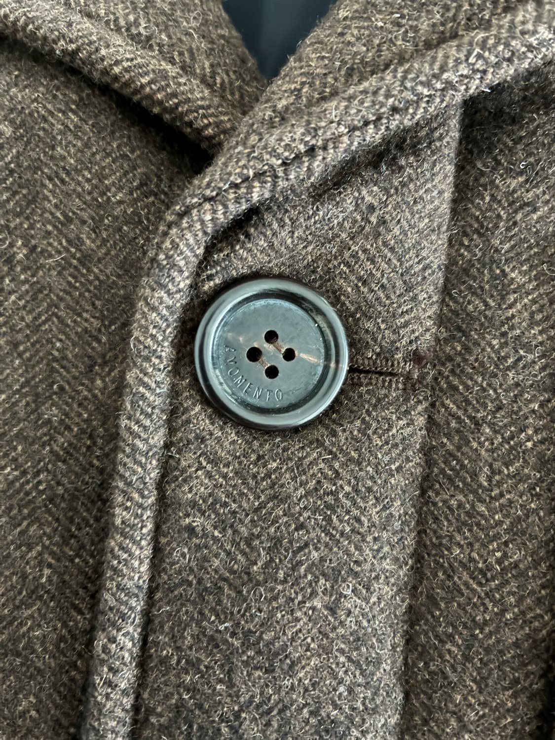 아모멘토 울 패디드 크롭 자켓 브라운 M 상품이미지4