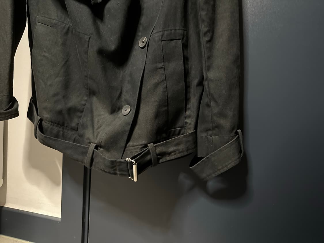 Helmut Lang 서지 코튼 논카라 트렌치 코트 자켓 상품이미지3