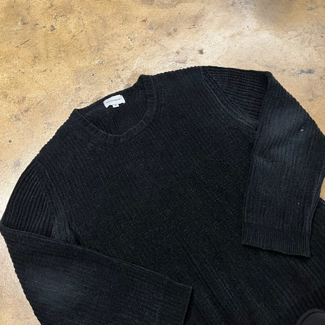 [정품/48] 솔리드옴므 블랙 골지 니트 b17 상품이미지1