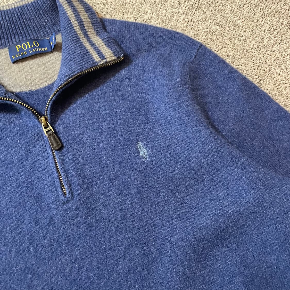 폴로 반집업 울 니트 상품이미지2