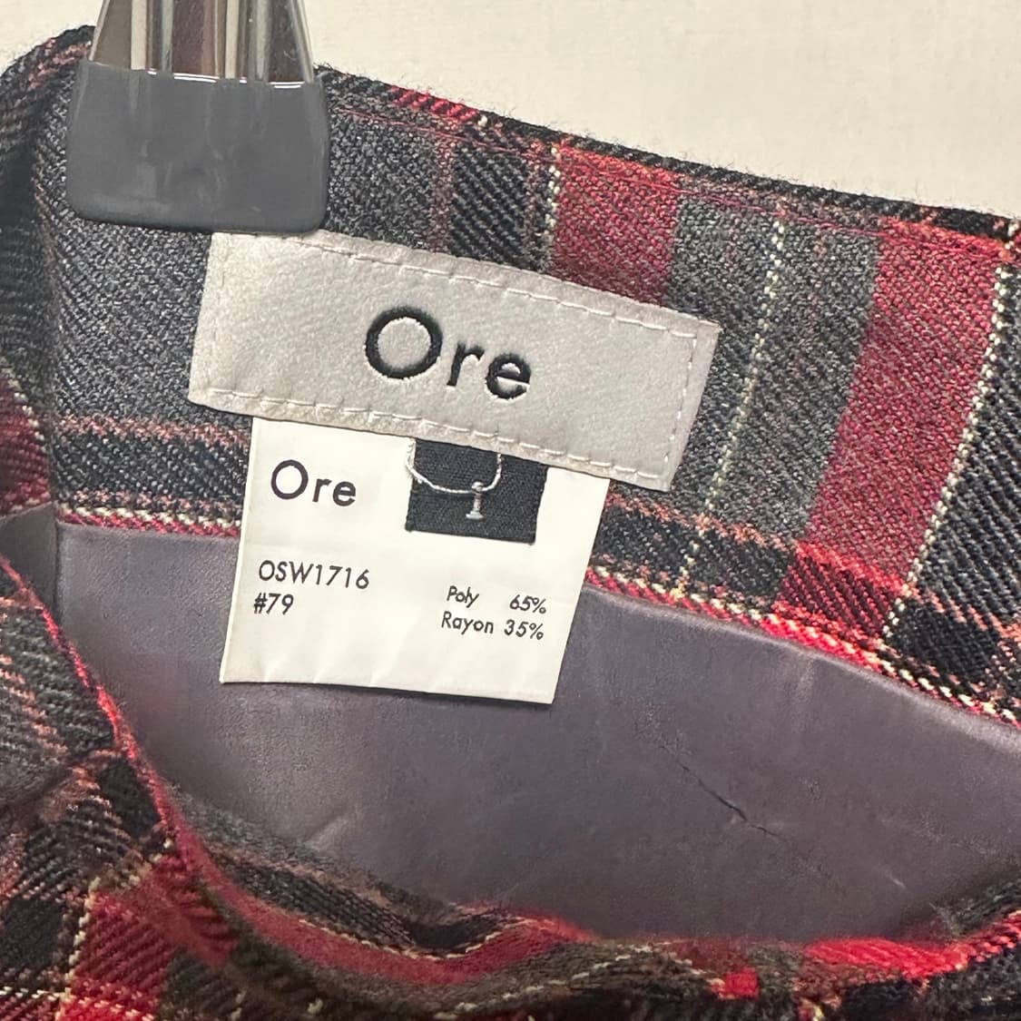 Ore 오어 시그니처 체크 스커트 상품이미지5