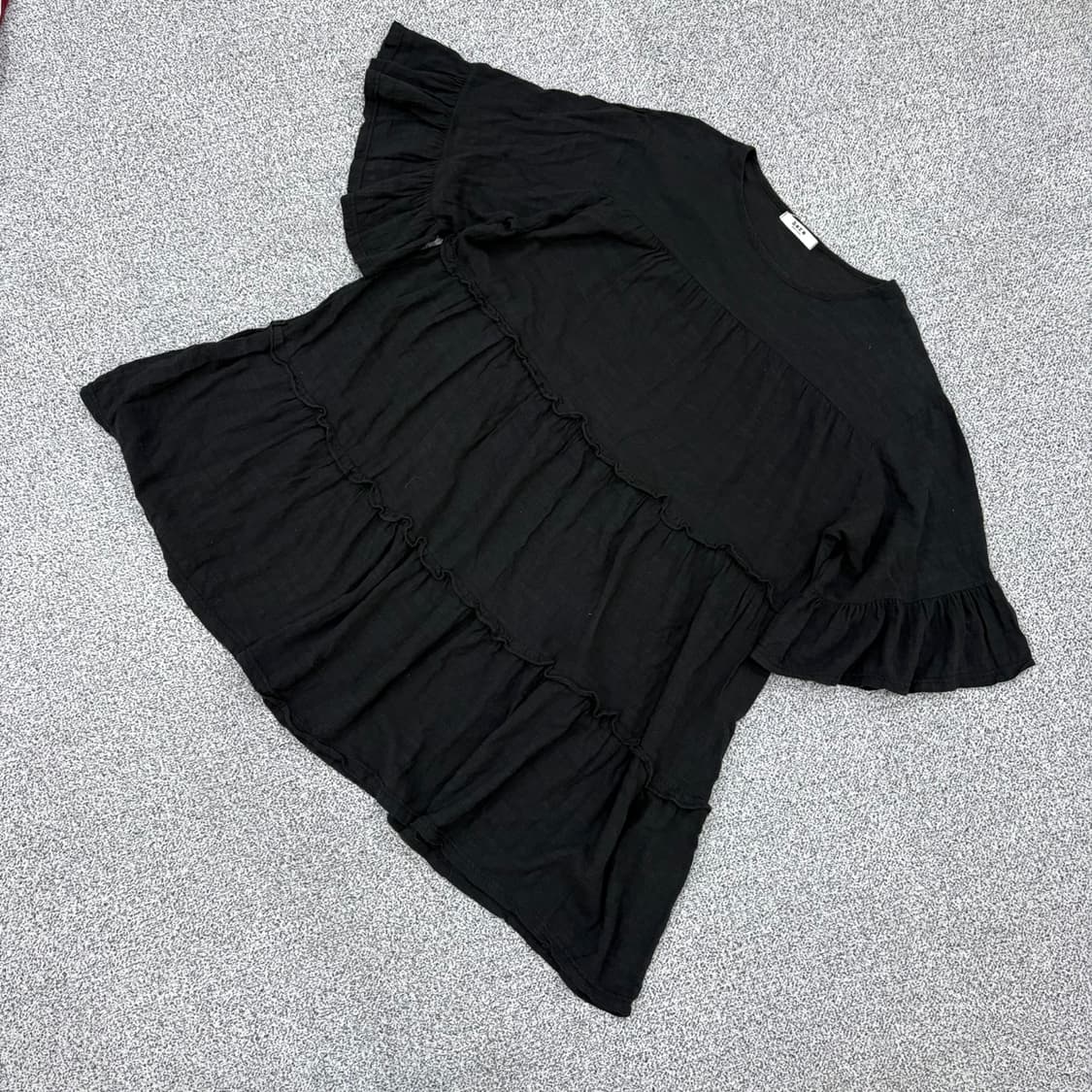 실측 히얼 린넨 프릴 블라우스 원피스 0406J 상품이미지1