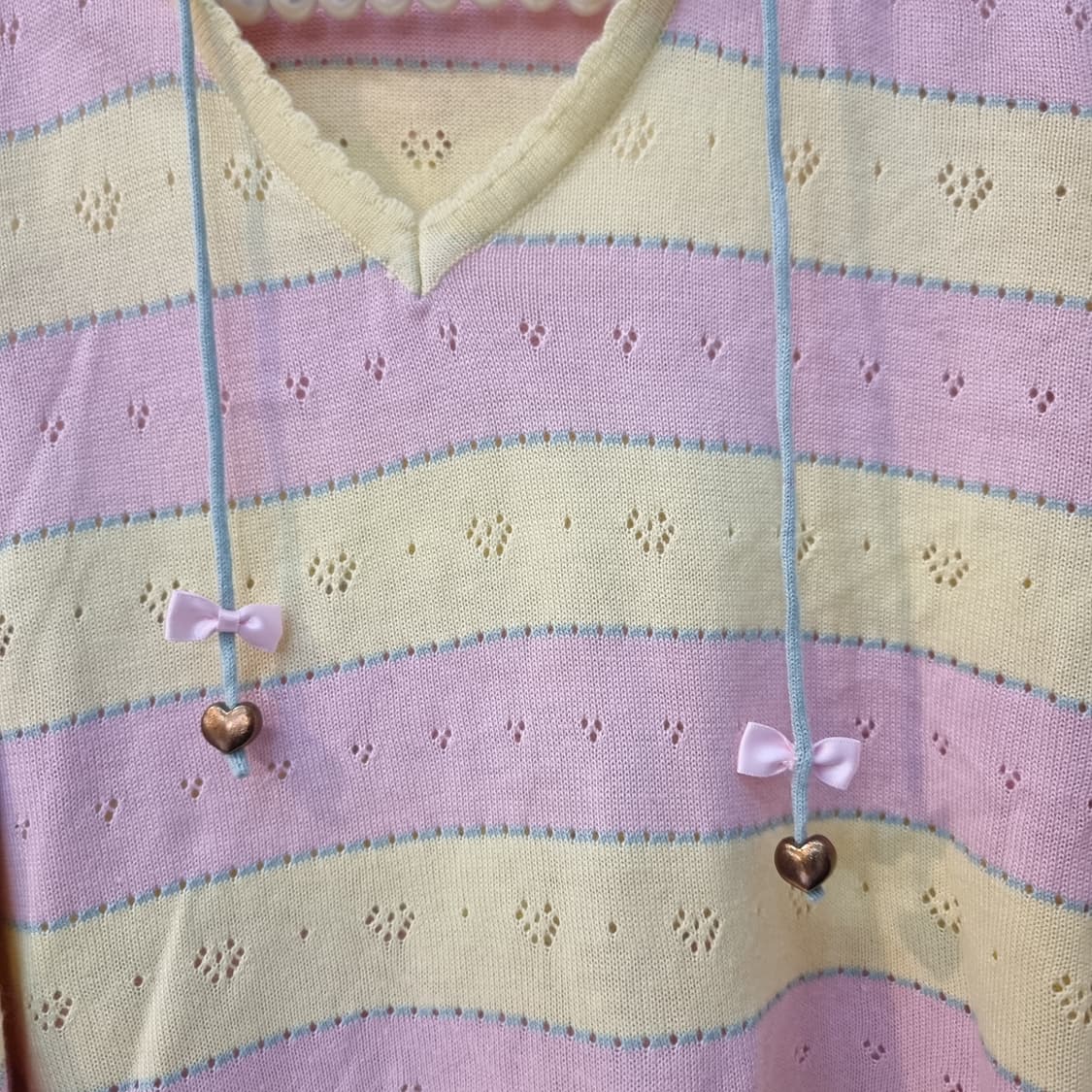 파스텔 판초 니트 후드티 상품이미지3