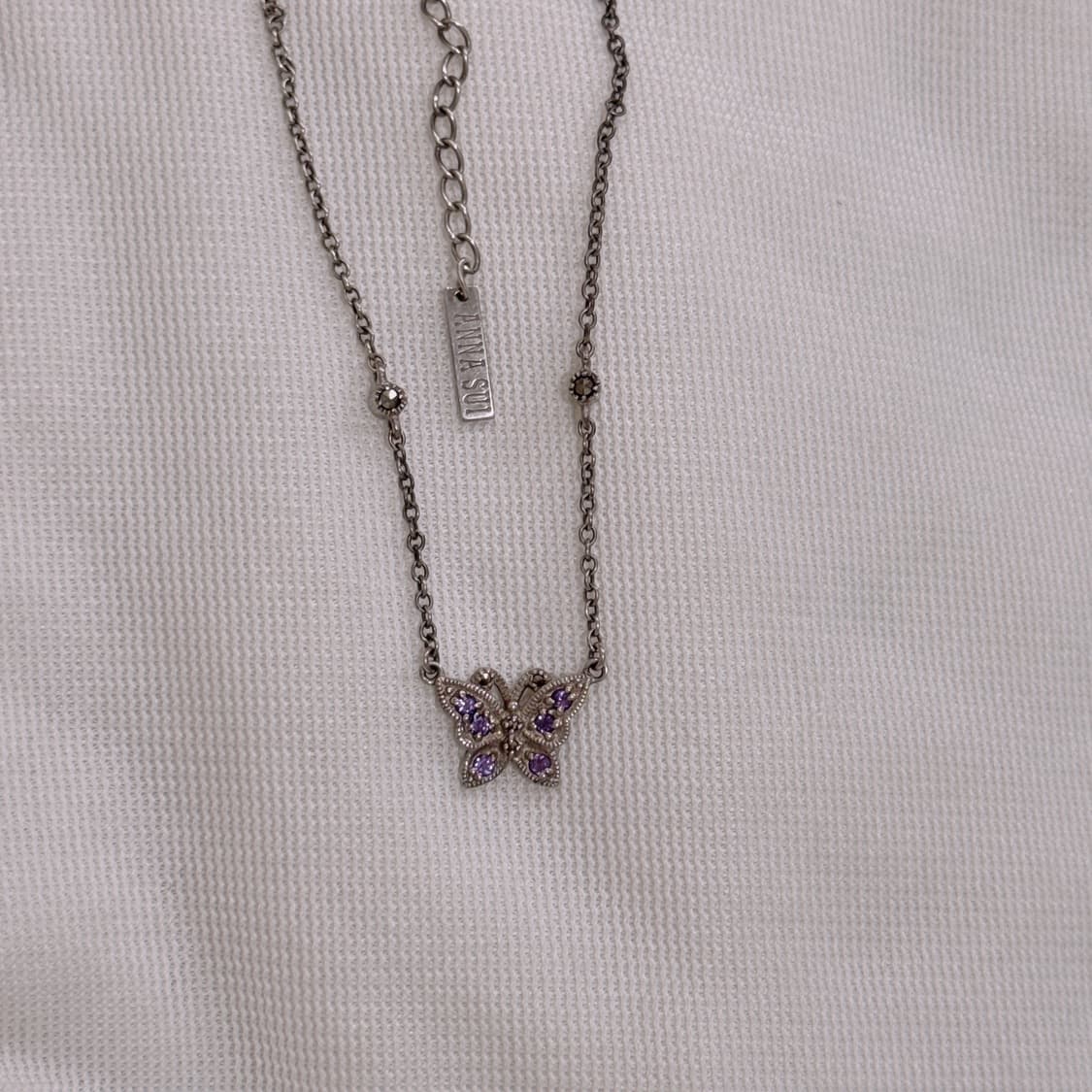 안나수이 빈티지 나비 은목걸이 925 상품이미지2