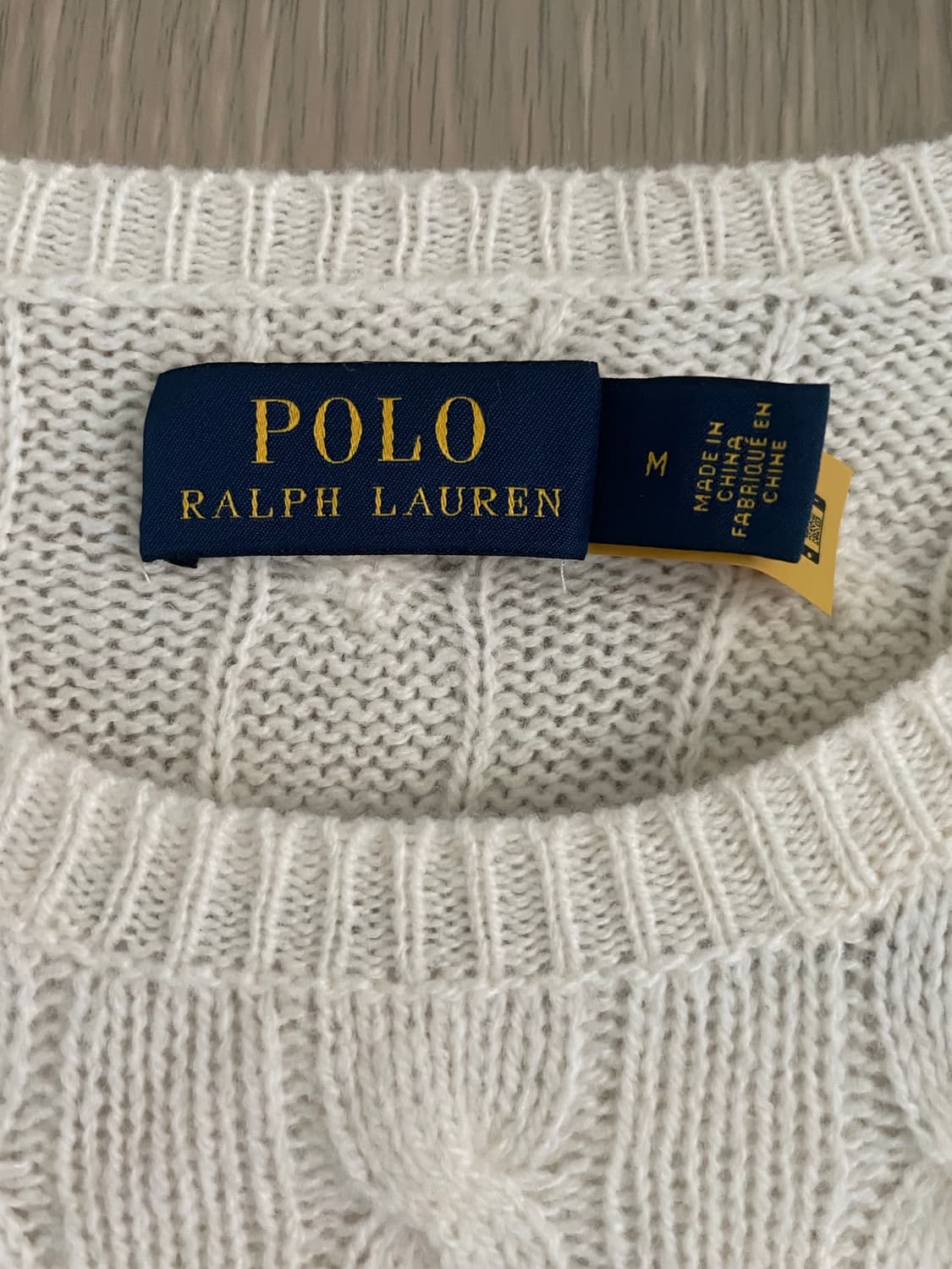 폴로 랄프로렌 케이블 모 캐시미어 혼방 라운드 니트 상품이미지2