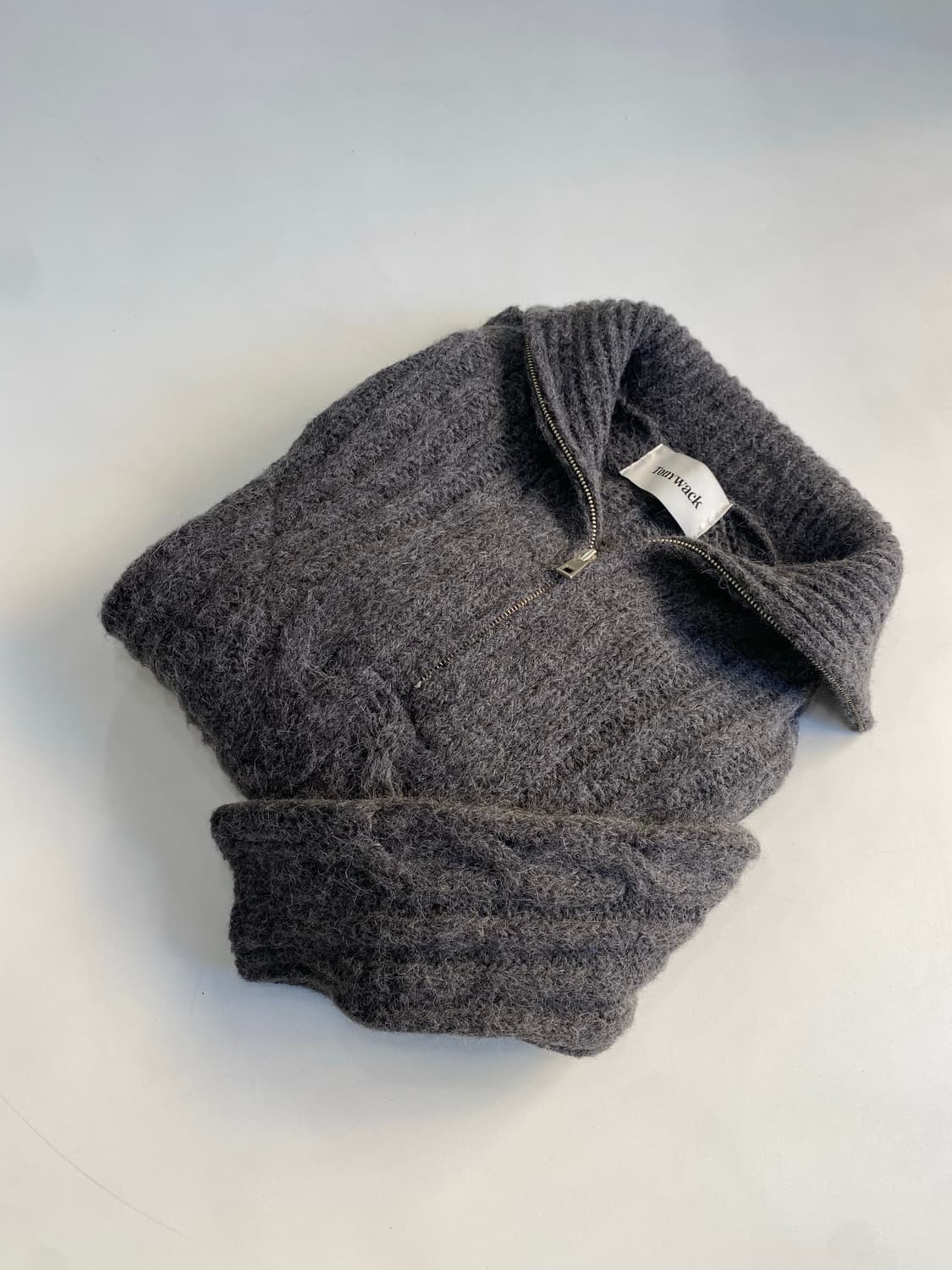 [L] 토니웩 알파카 울 니트 하프집업 상품이미지1