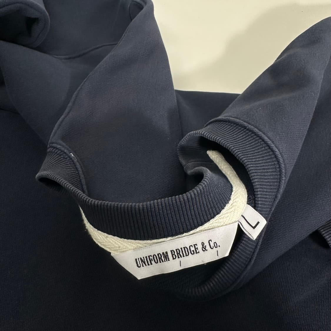 L 유니폼브릿지 네이비 루즈핏 스웻코튼 맨투맨 상품이미지4