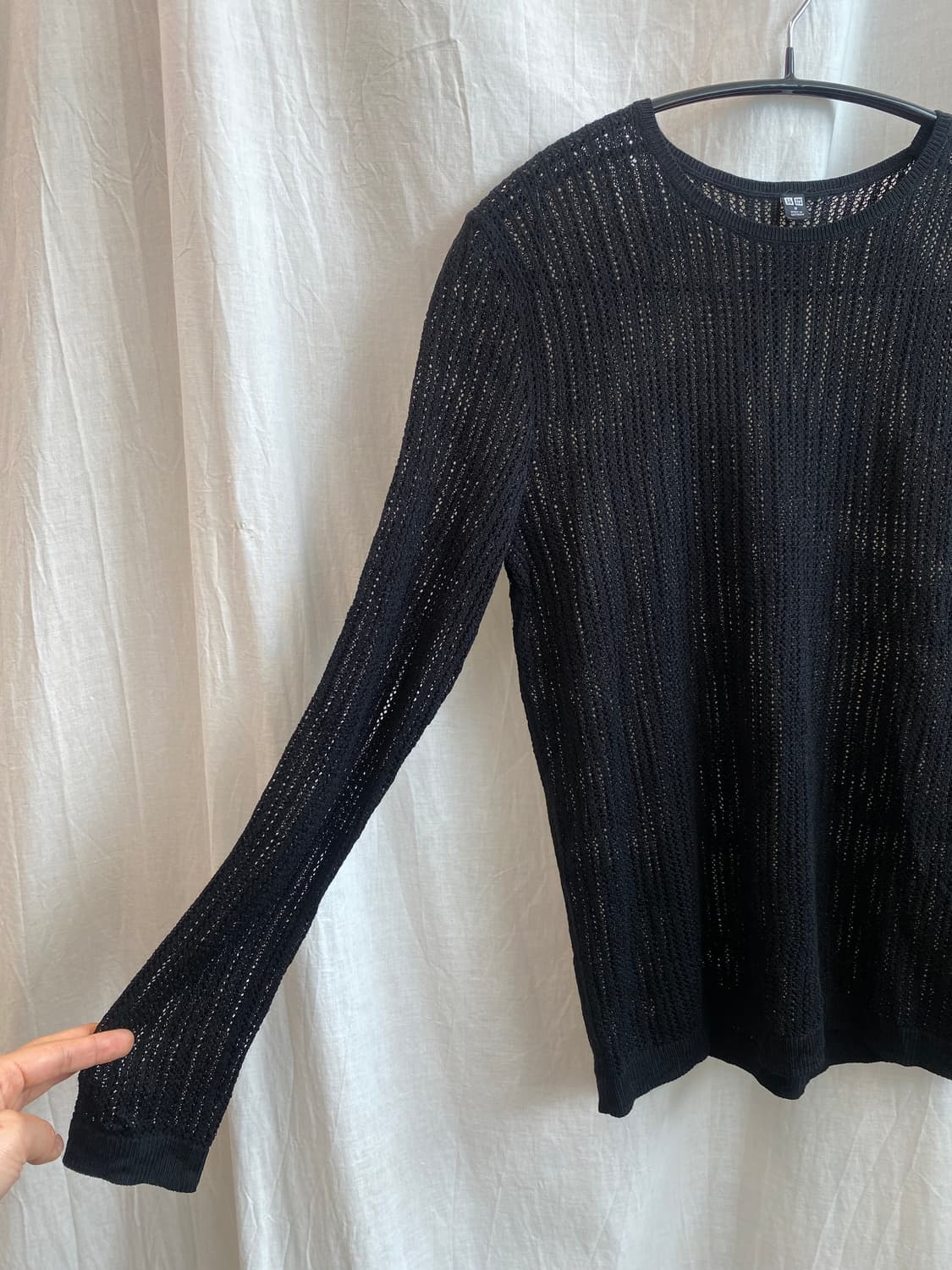 UNIQLO 블랙 니트탑(M) 상품이미지6