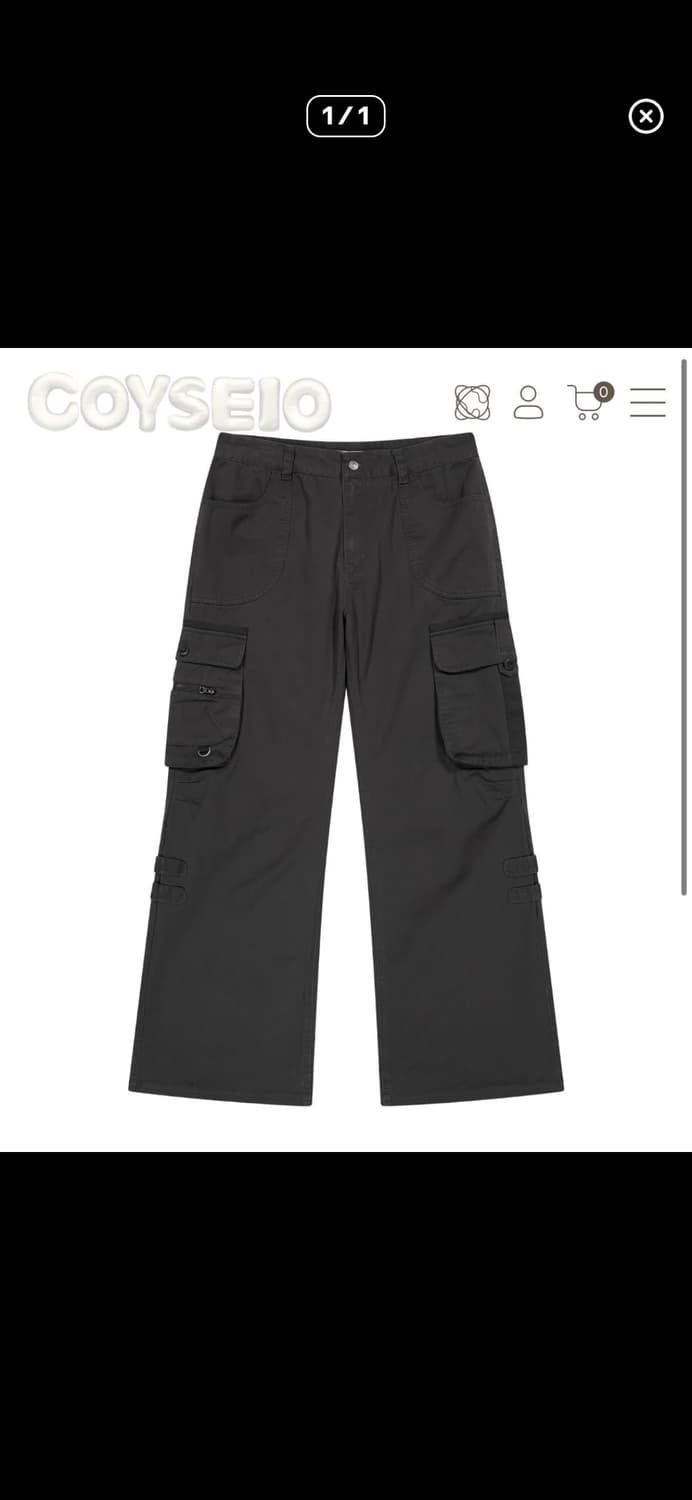 코이세이오 빅포켓 바지 차콜 1 상품이미지1