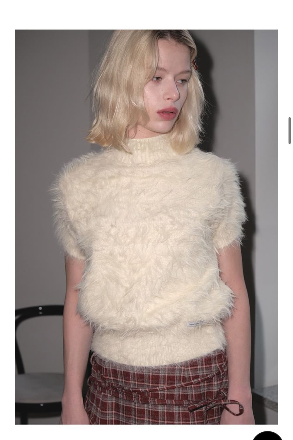 마가린핑거스HAIRY HIGH NECK KNIT(LIGHT YELLOW) 상품이미지1