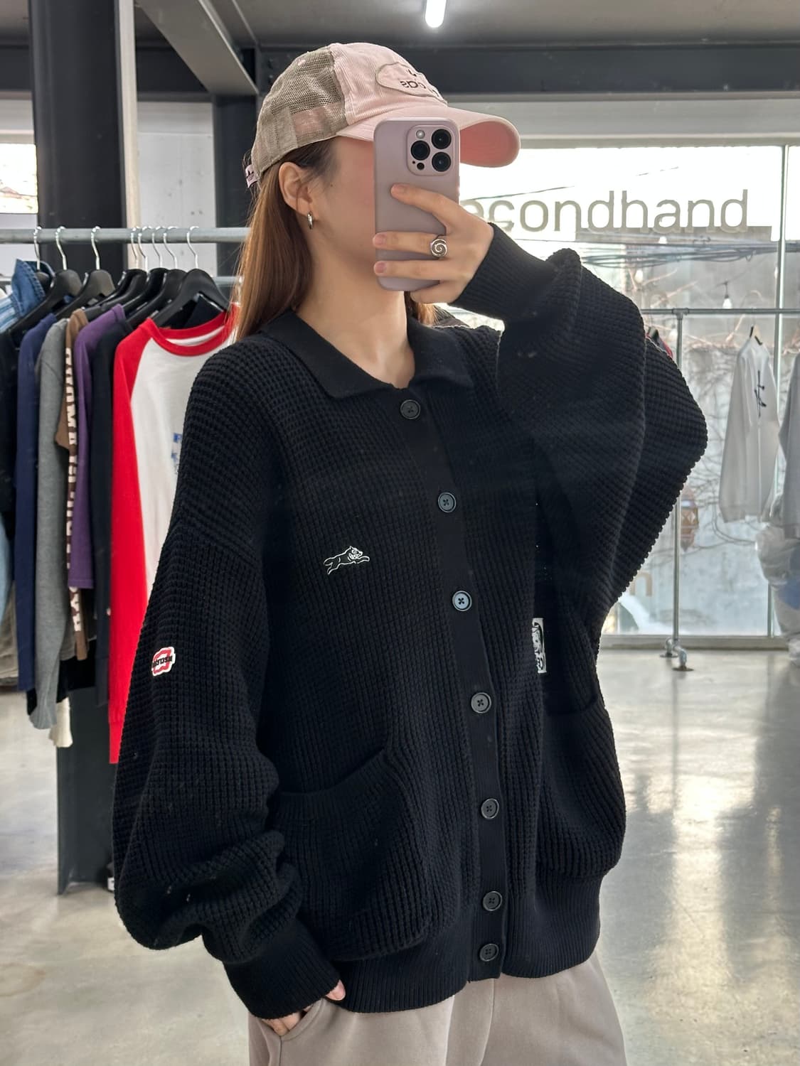 아이스크림 러닝독 카라 버튼 가디건  상품이미지1