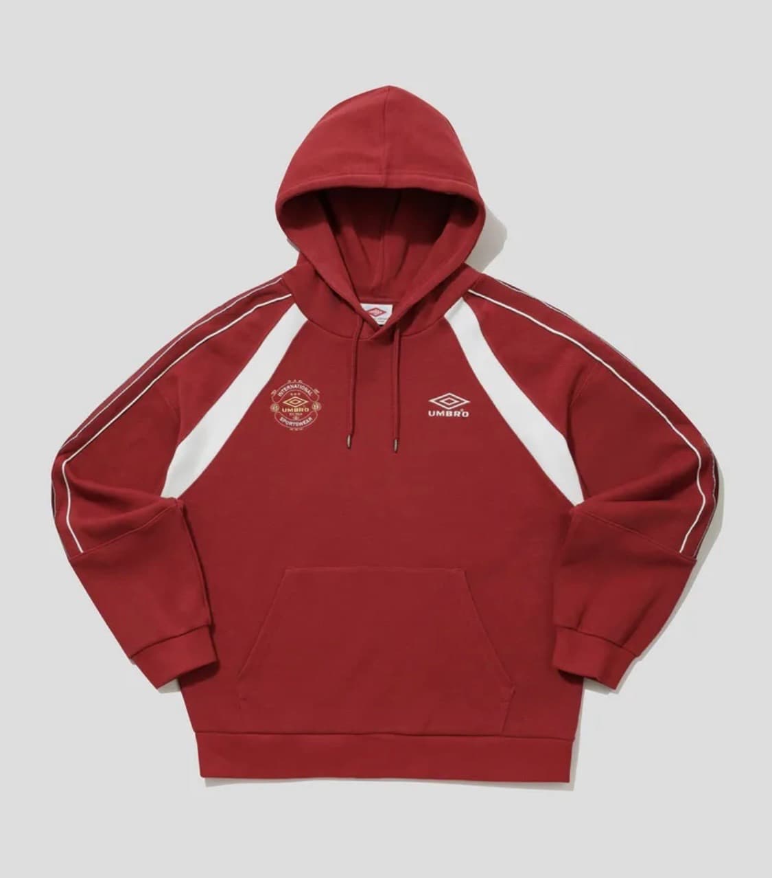 엄브로 HBL OG 테이프라인 후드티 (레드) 상품이미지1