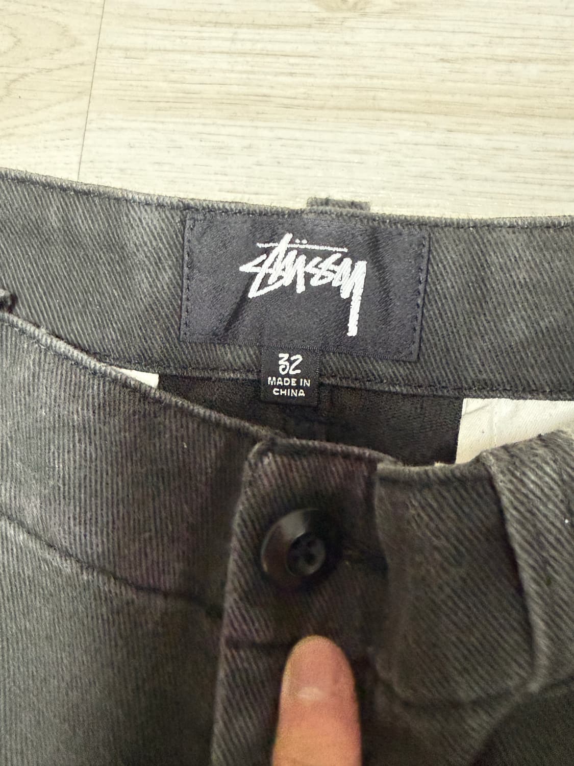 스투시 그레이 코튼 팬츠 팝니다 상품이미지4