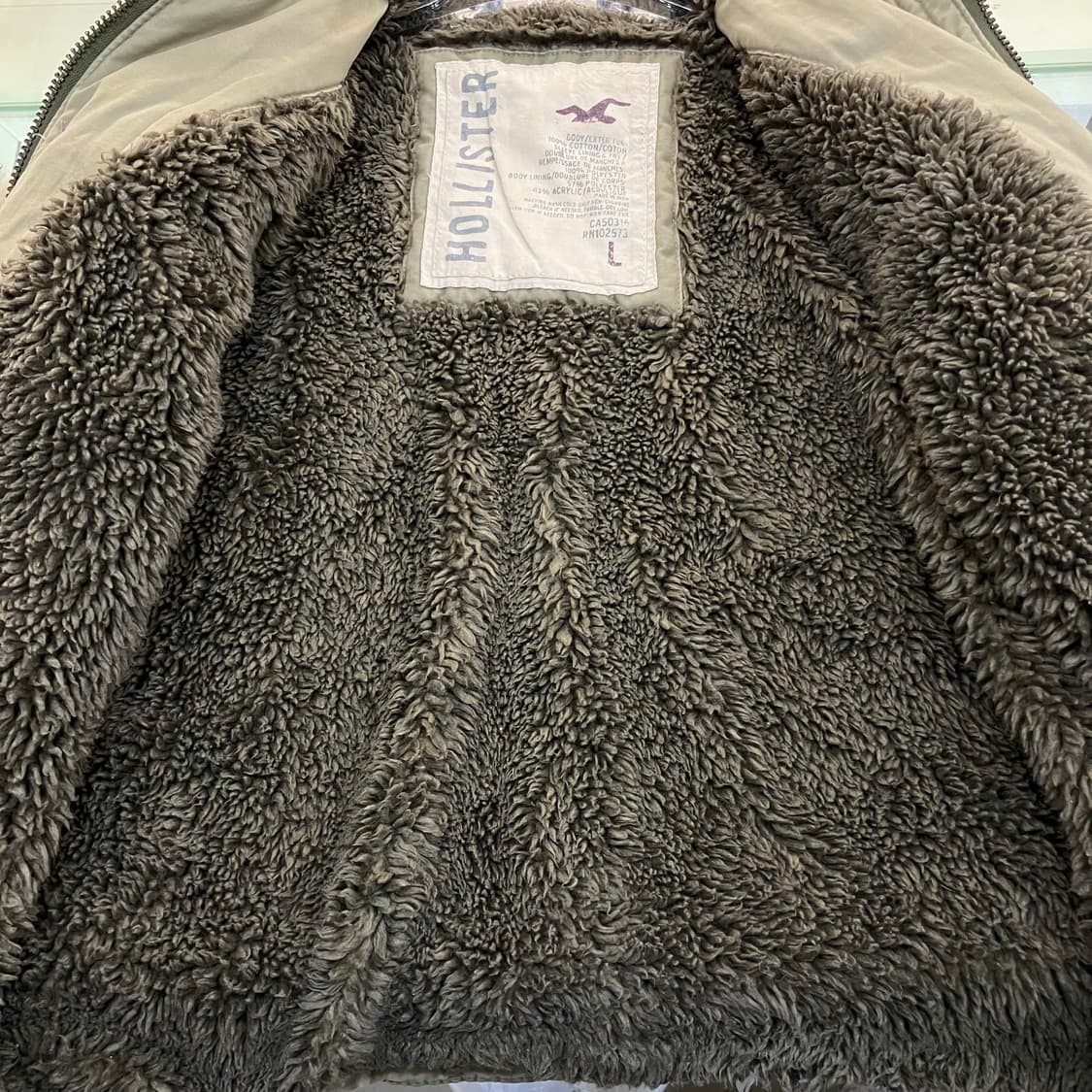 홀리스터 셰르파 카키 밀리터리 야상 자켓 L 상품이미지5