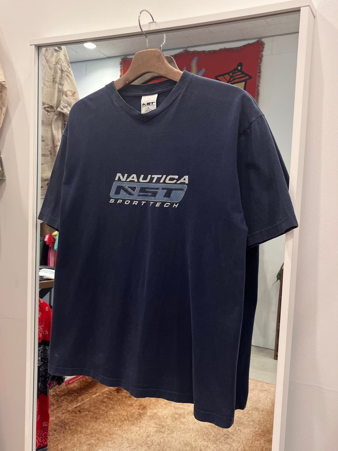90-00s Nautica 노티카 NST 프린팅 페이딩 반팔 티셔츠 상품이미지1