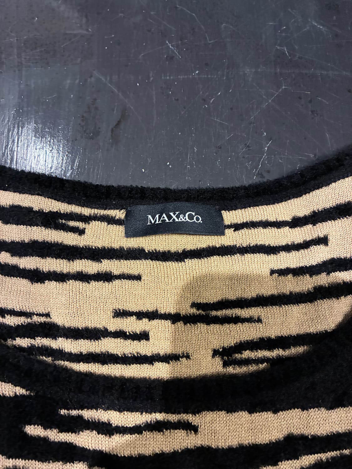 S) 막스앤코 MAX&co 울 니트 호피 갸루 모리걸 상품이미지2