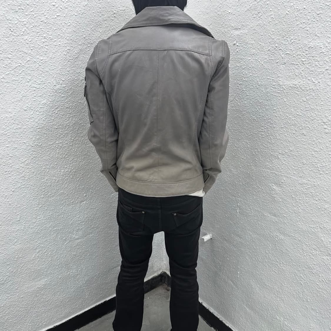 Diesel fade washing asymmetry leather ja 상품이미지7