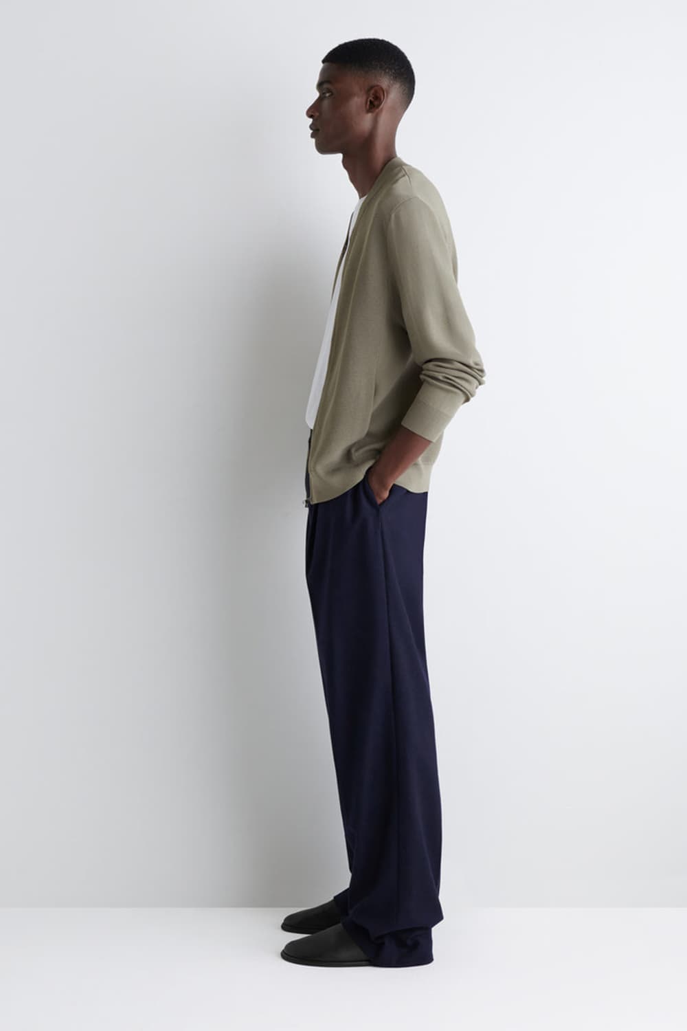 Cos 니티드 보머 자켓 머쉬룸 s 상품이미지6