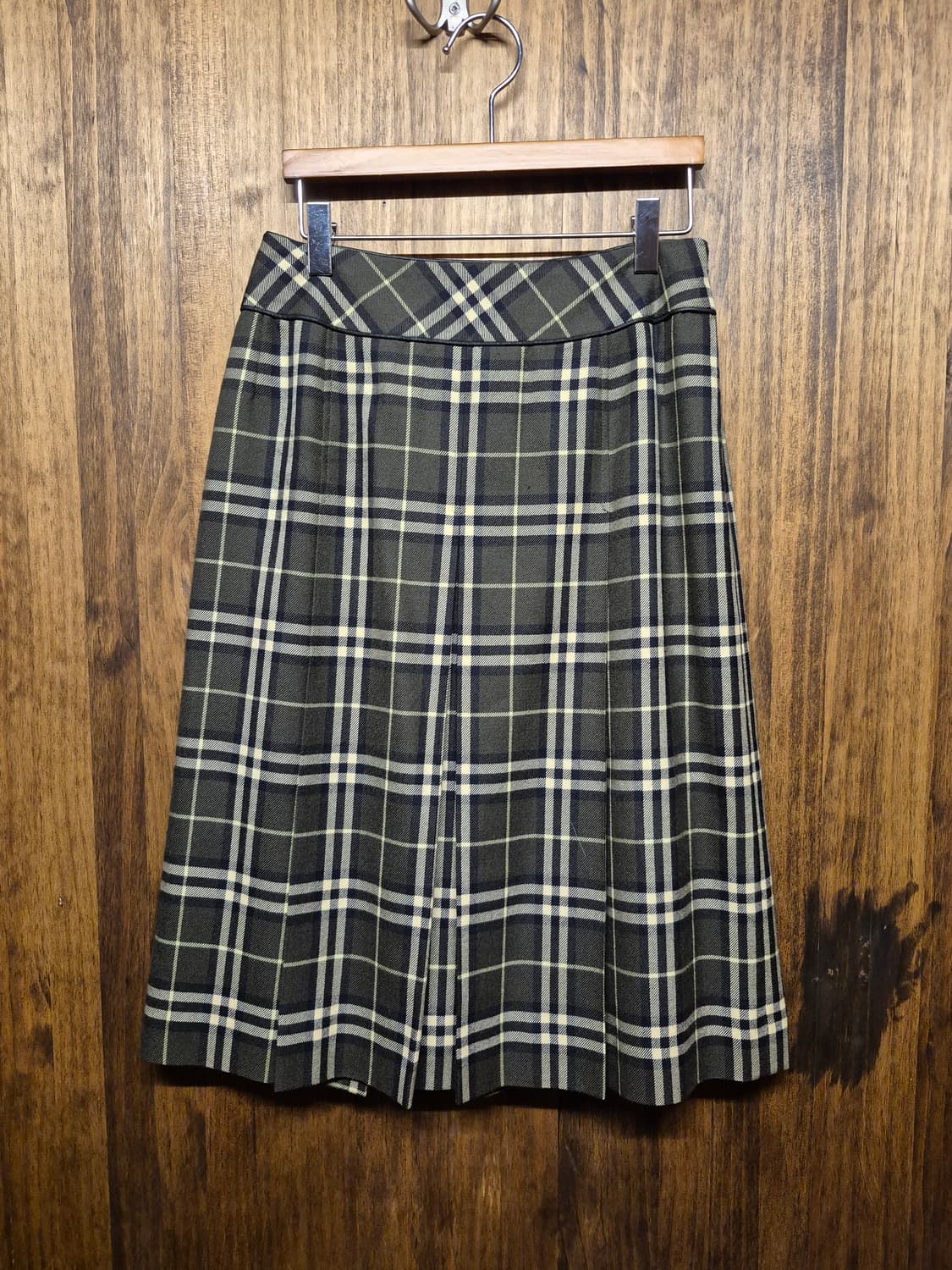 BERBURRY GREEN CKECK SKIRT 상품이미지3