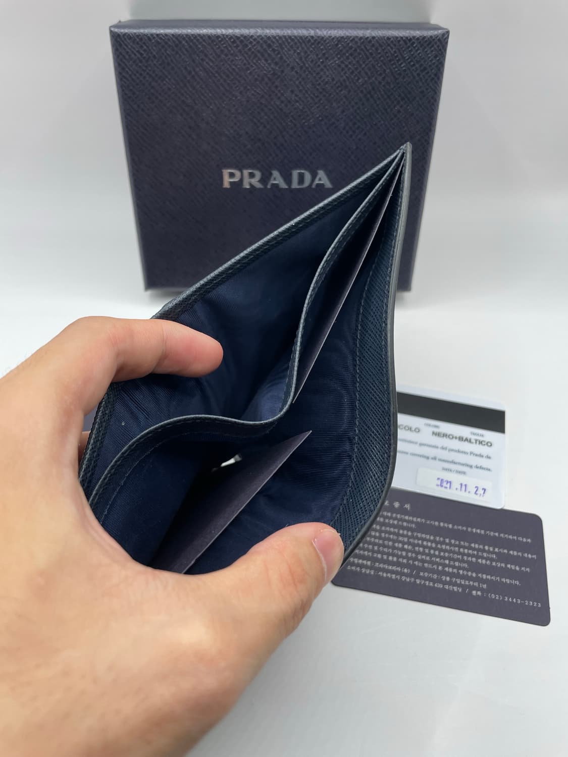 프라다 2MO513 레더 반지갑 블랙 상품이미지7