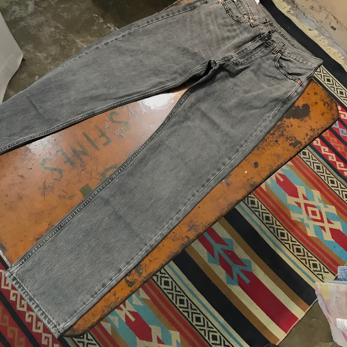 리바이스 555 96 그레이 데님 팬츠 허리 28 사이즈 상품이미지4
