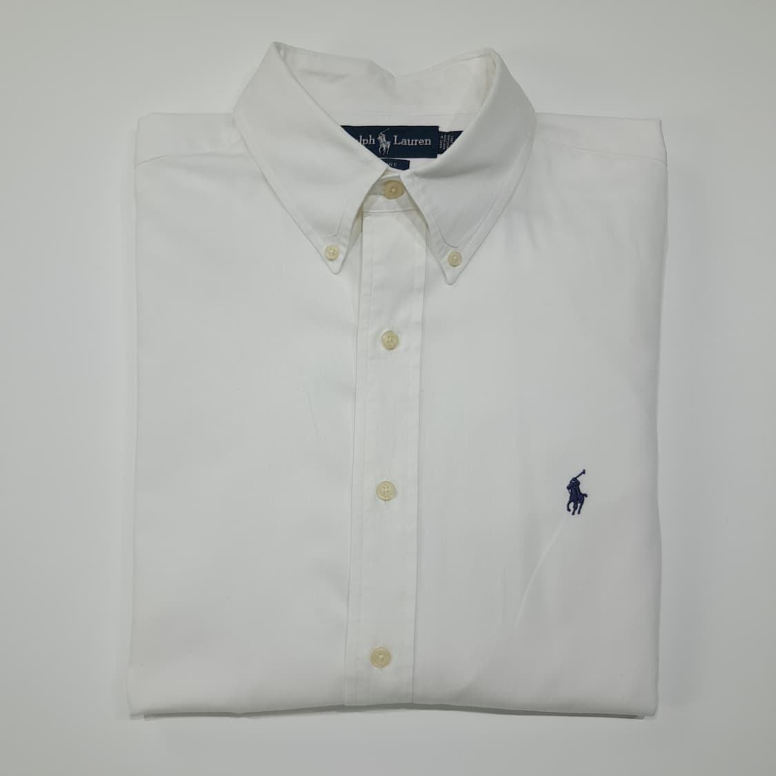 CL702 XL 폴로 90s 미국판 코튼 버튼다운 화이트 셔츠 남방 상품이미지7
