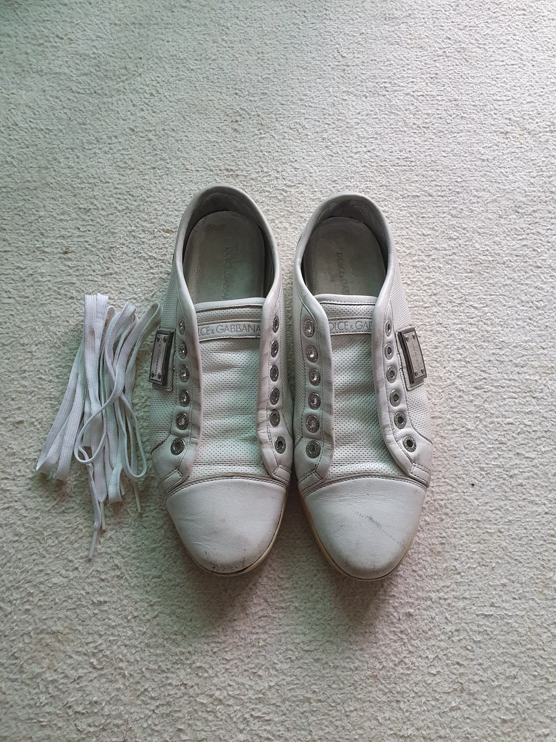 D&G 돌체앤가바나 화이트 스니커즈 정품)7 상품이미지2