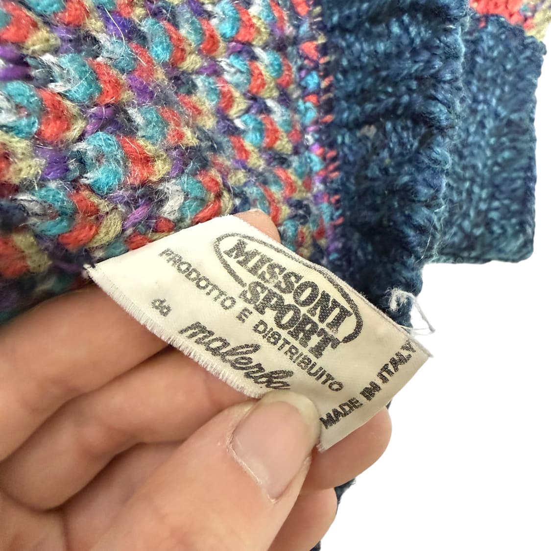 미쏘니 이태리 청록 패턴 니트 가디건 상품이미지8