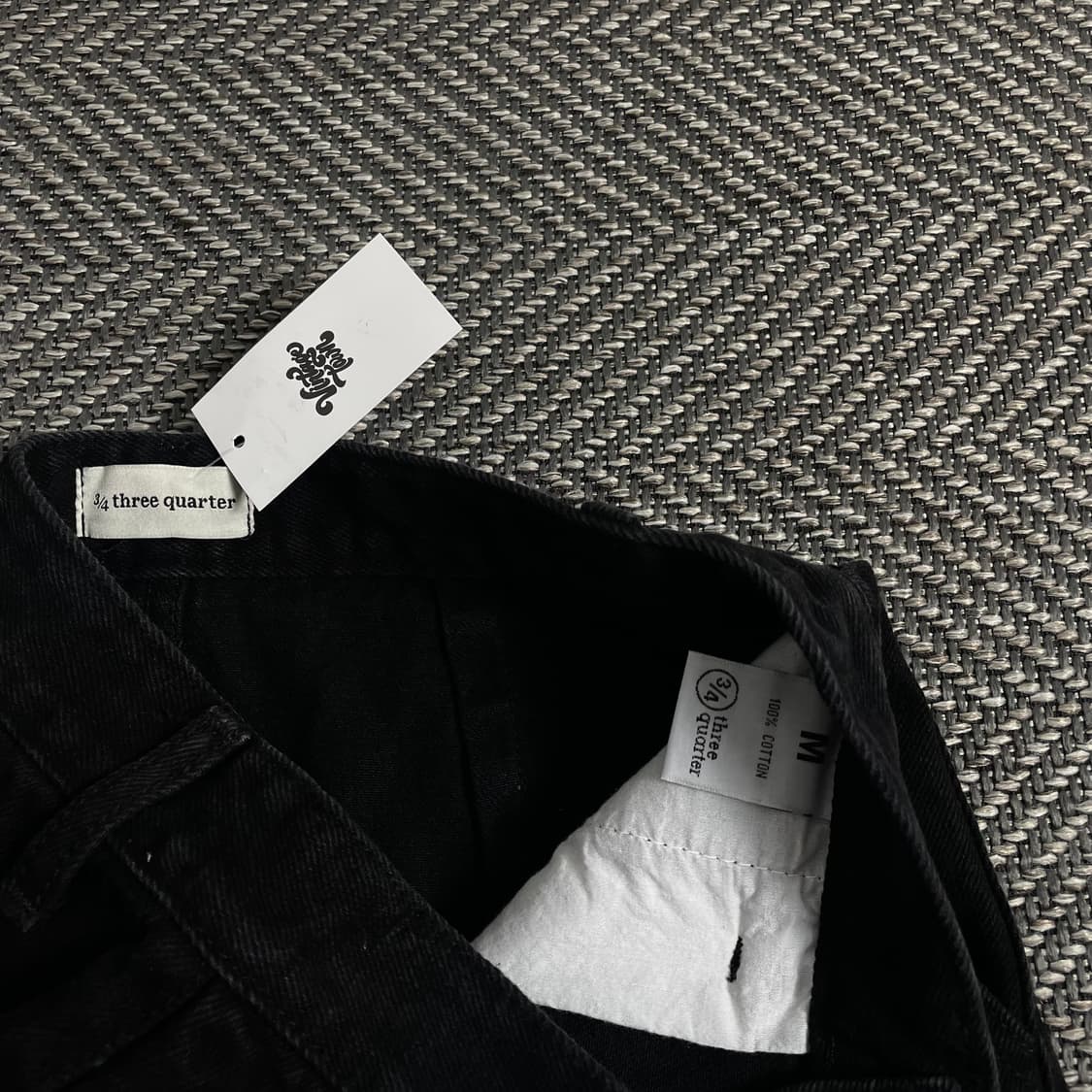 빈티지 블랙 데님 커팅 미니 스커트o 3085 상품이미지4