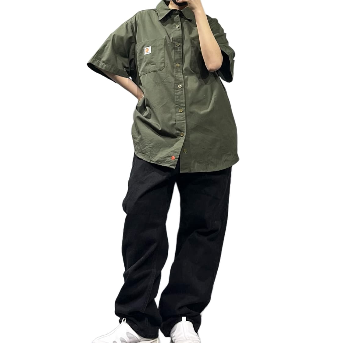 칼하트 그린 카키 셔츠 상품이미지2