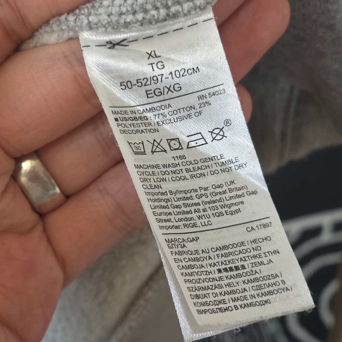 GAP 그레이 코튼 맨투맨 상품이미지9