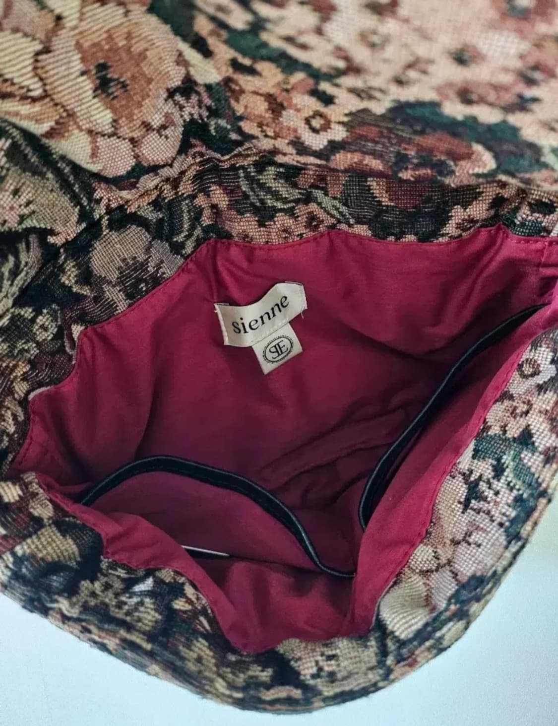 시엔느 빈티지 자카드 플라워 백 상품이미지8