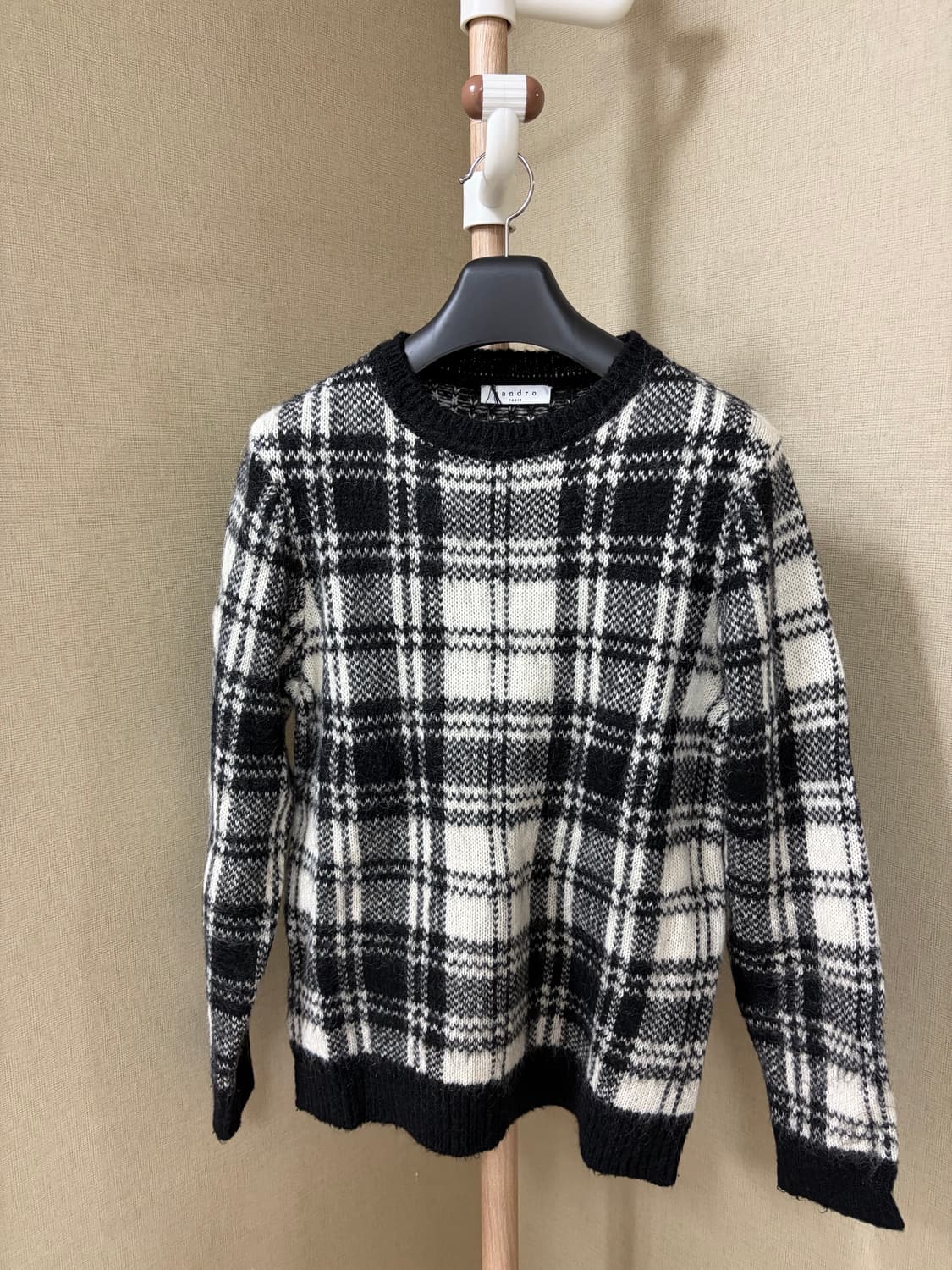 [S] 산드로옴므 모헤어 타탄체크 니트 상품이미지4