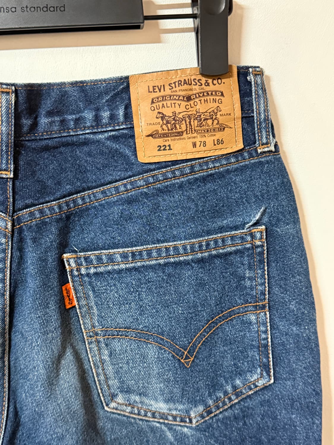 리바이스 221 빈티지 워싱 데님 팬츠 W30 스트레이트핏 청바지 상품이미지4