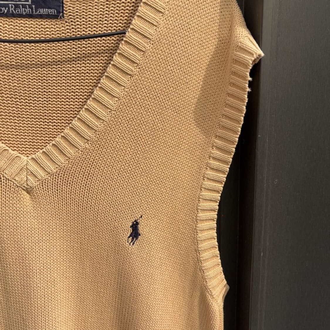 폴로 랄프로렌 빈티지 브이넥 코튼 니트 조끼 90 P00018 상품이미지2