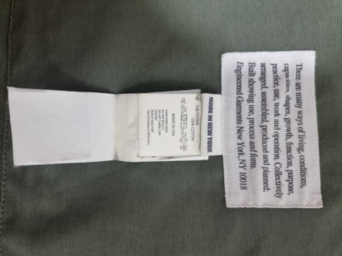 엔지니어드 가먼츠 카키 코튼 더플 코트(M) 상품이미지5