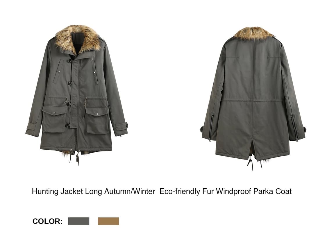 NoEmosen 에코 퍼 파카 코트unisex 상품이미지7