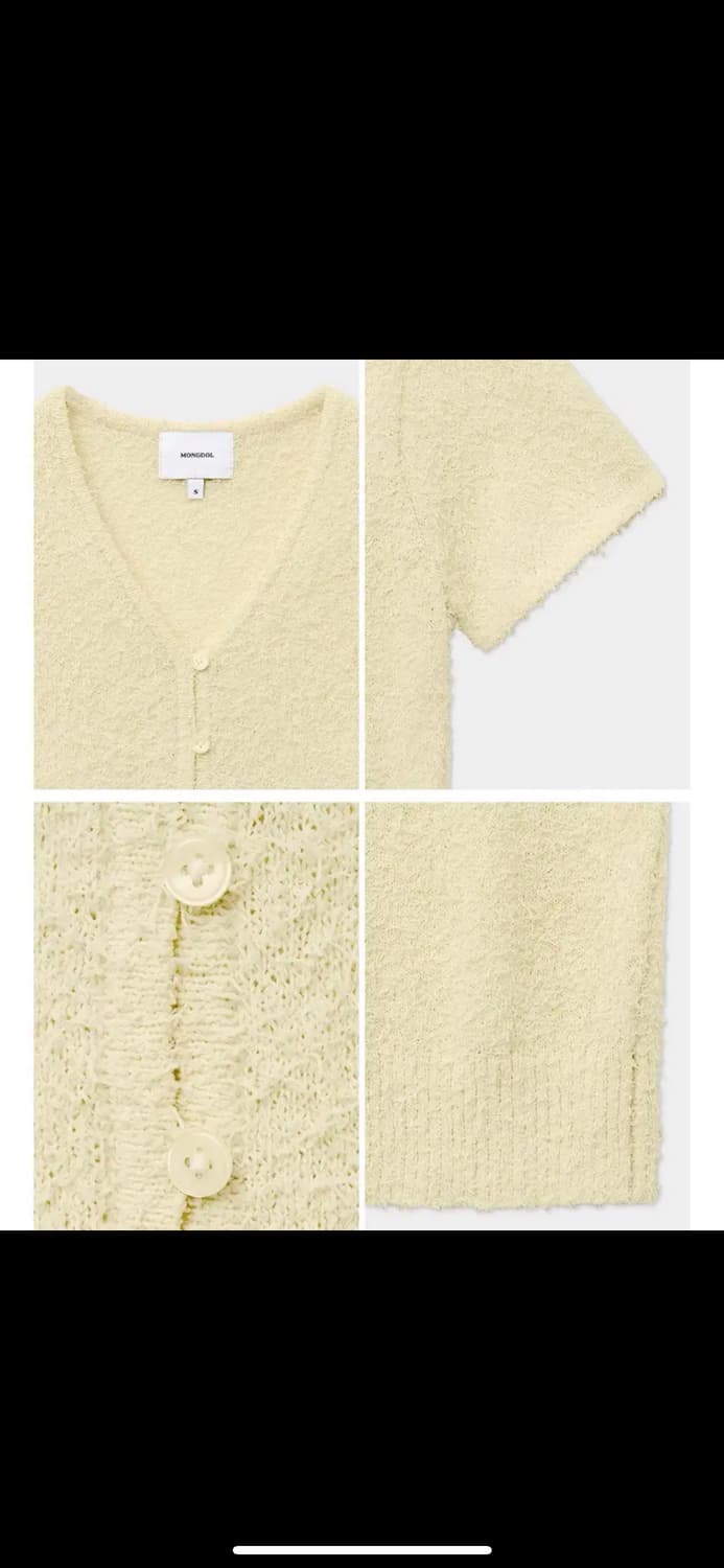 몽돌 테일 브이넥 반팔 가디건 상품이미지4