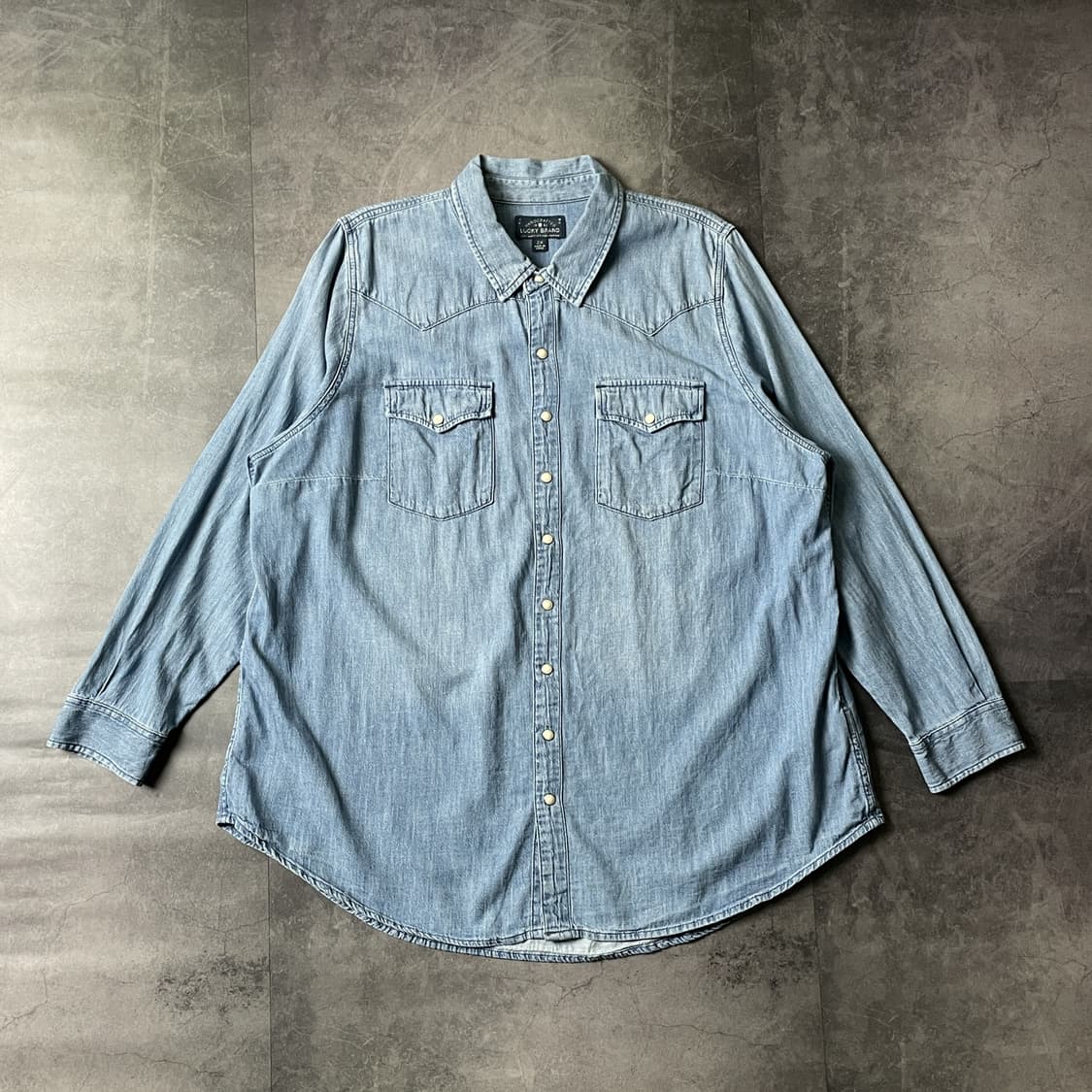 LUCKY BRAND 빈티지 다운버튼 웨스턴 데님셔츠 상품이미지1