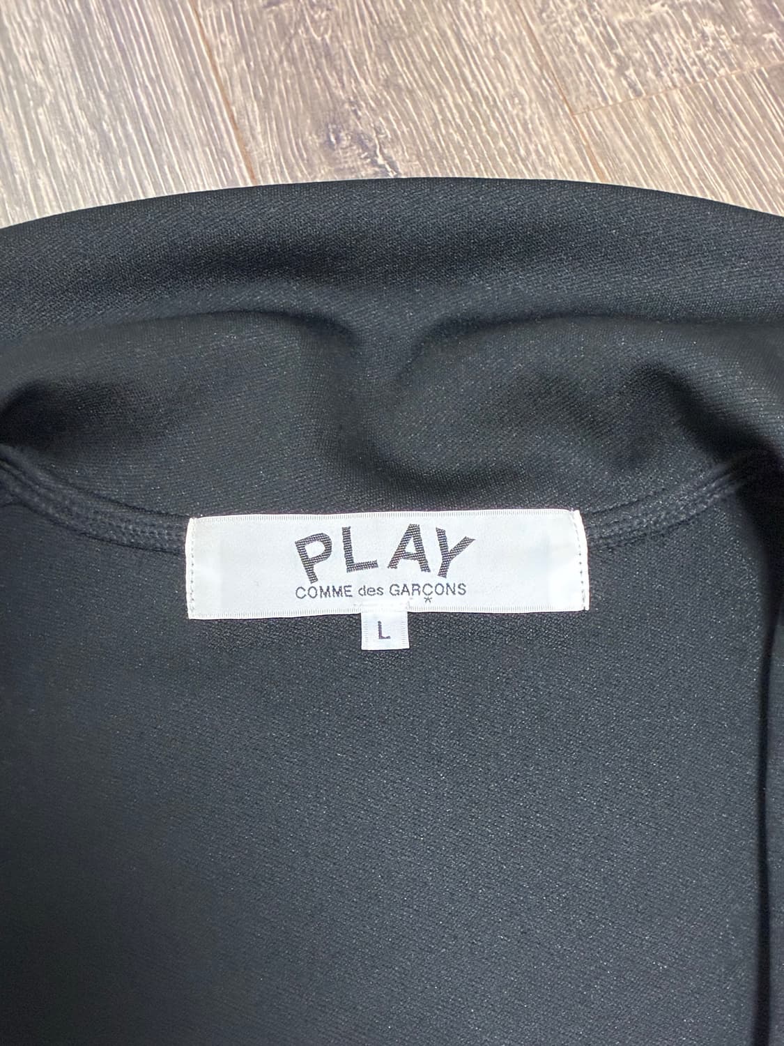 꼼데가르송 빅 로고 블랙 집업 L 상품이미지4